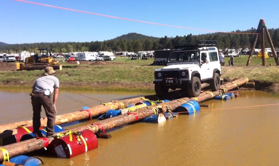 Overland Expo 2012: Mormon Lake Arizona. Testing the Floating Bridge!